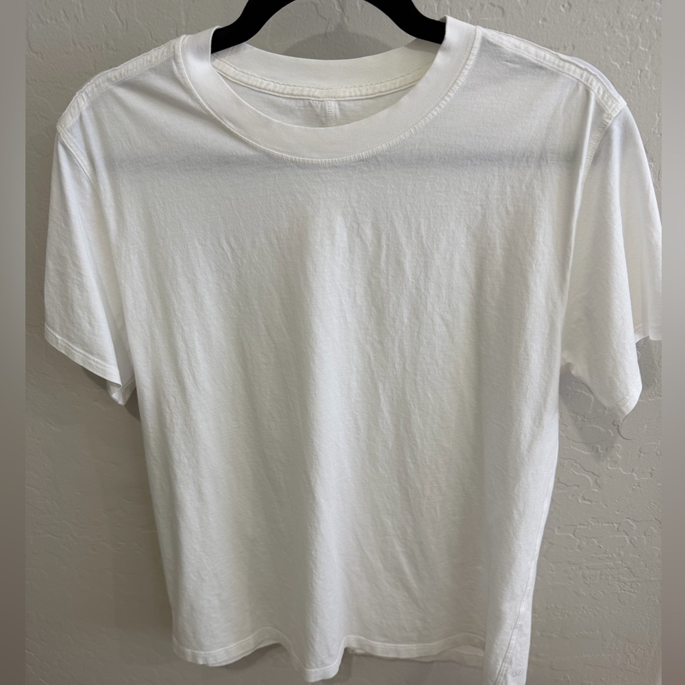 Lululemon All Yours Cotton T-Shirt White Size 6 Short Sleeve Tee